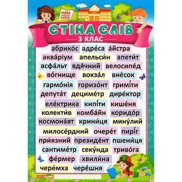 Плакат Стіна слів 3 клас, фото - 1