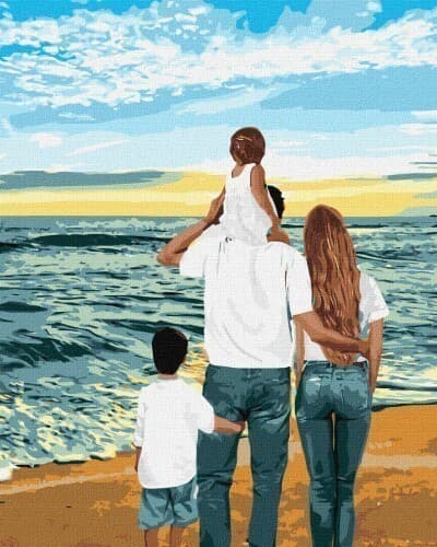 Набір для розпису по номерах. &amp;quot;Моя сім'я&amp;quot; 40*50см, фото - 1