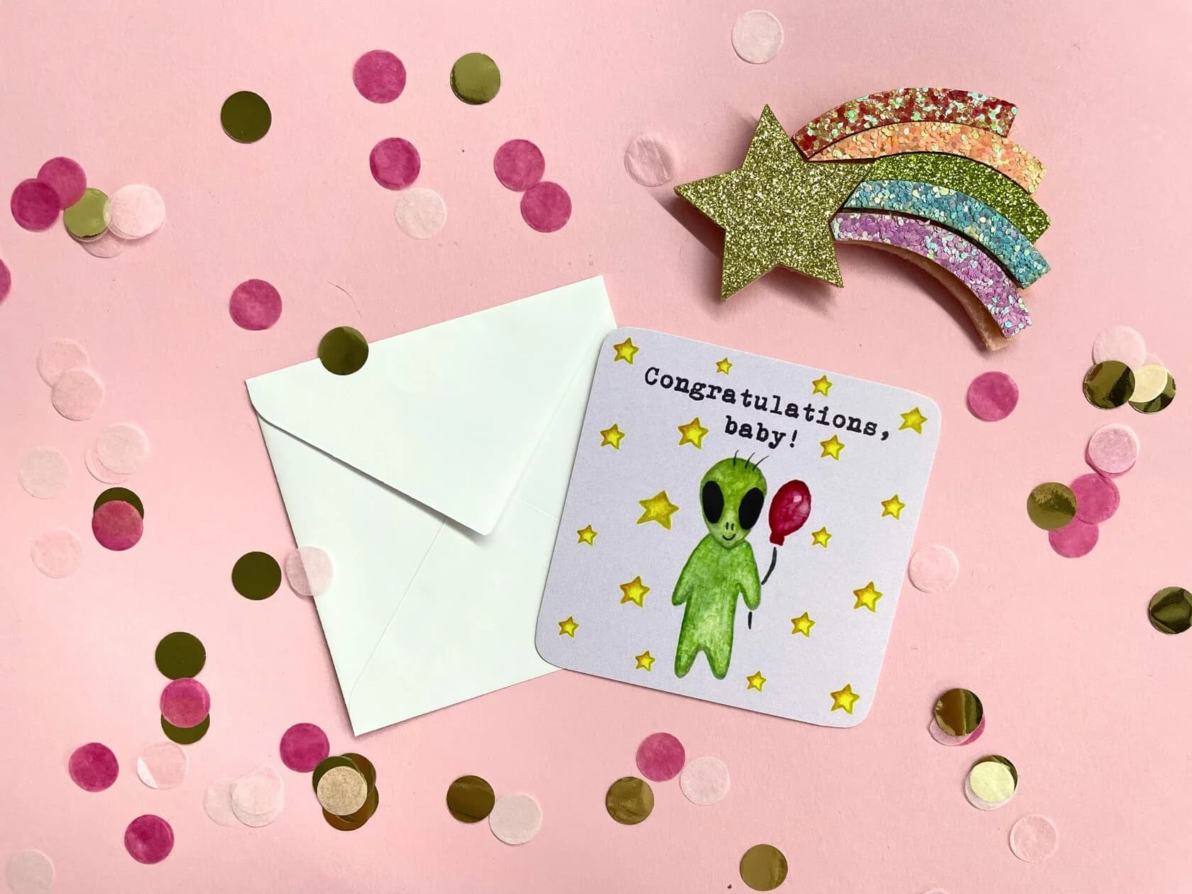 Міні листівка Вітання прибульця, фото - 1