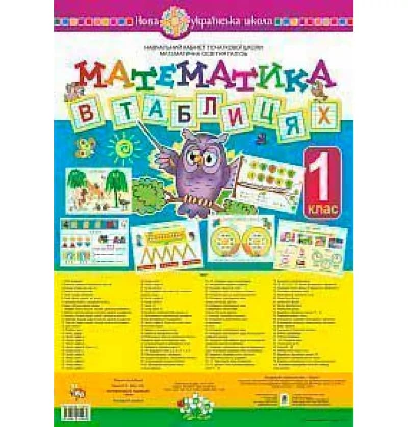 Математика в таблицях 1 кл. НУШ, фото - 1