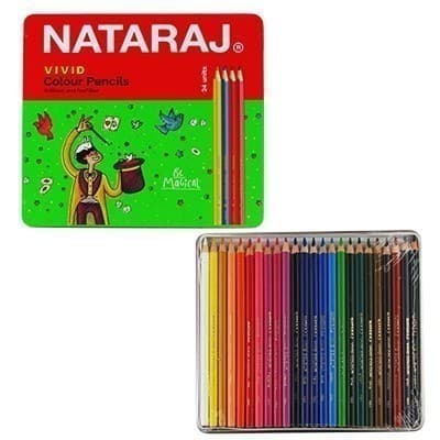 Карандаши цв. 24 цв. Nataraj Vivid Premium в метал коробке  201256014, фото - 1