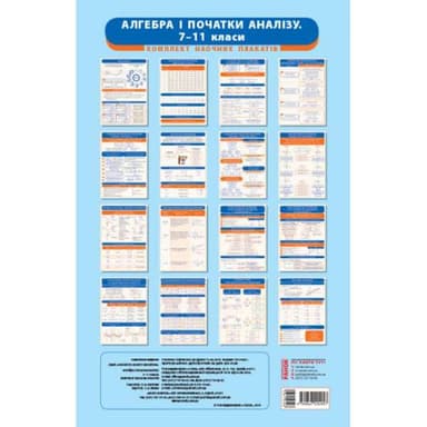Алгебра і початки аналізу. 7-11 класи: Комплект навчальних плакатів