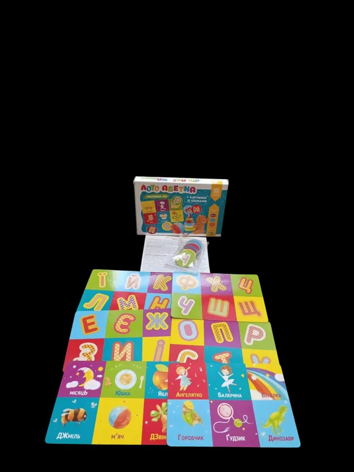 Лото Абетка + картинки зі словами. Настільна гра, фото - 3