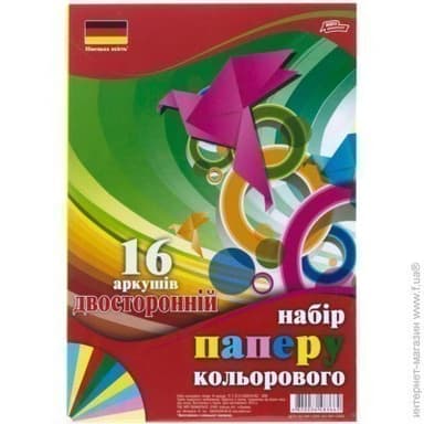 Цветная бумага Мрии А4 16л Детский, карт/обл, глянц