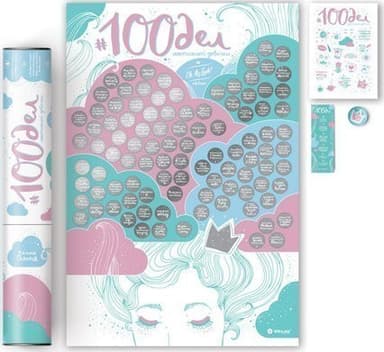 Скретч постер &amp;quot;#100 ДЕЛ Oh my look edition&amp;quot; (настоящей девочки ) (тубус) (рос)