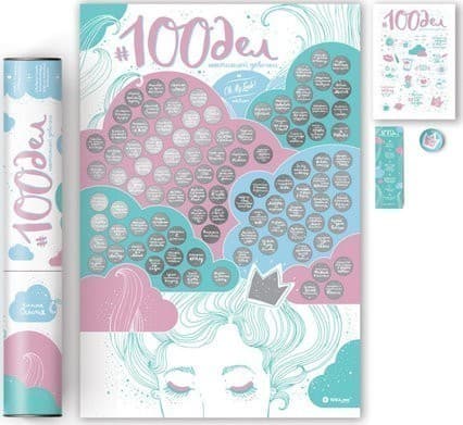 Скретч постер &amp;quot;#100 ДЕЛ Oh my look edition&amp;quot; (настоящей девочки ) (тубус) (рос), фото - 1