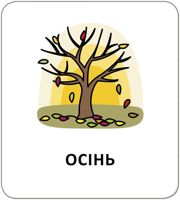 Картки з піктограмами. Природні явища. Пори року, фото - 3