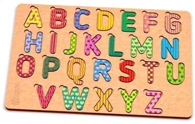 Дерев&#39;яний пазл Абетка англійська кольорова