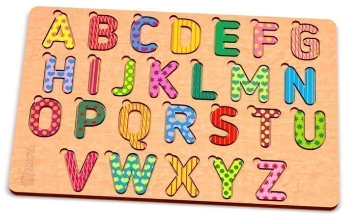 Дерев&#39;яний пазл Абетка англійська кольорова, фото - 1