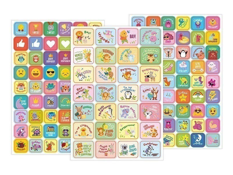 Оцінки-наліпки в пакеті (зелені), фото - 2