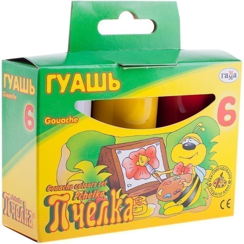 Гуаш &amp;quot;Бджілка&amp;quot; 6 кол. 20 мл /221014_6 (4600395222207), фото - 1