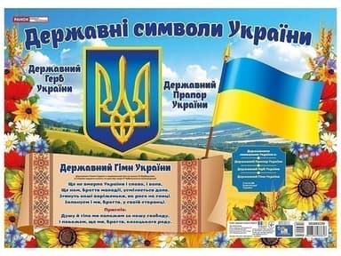 Плакат. Державні символи України (маленький)