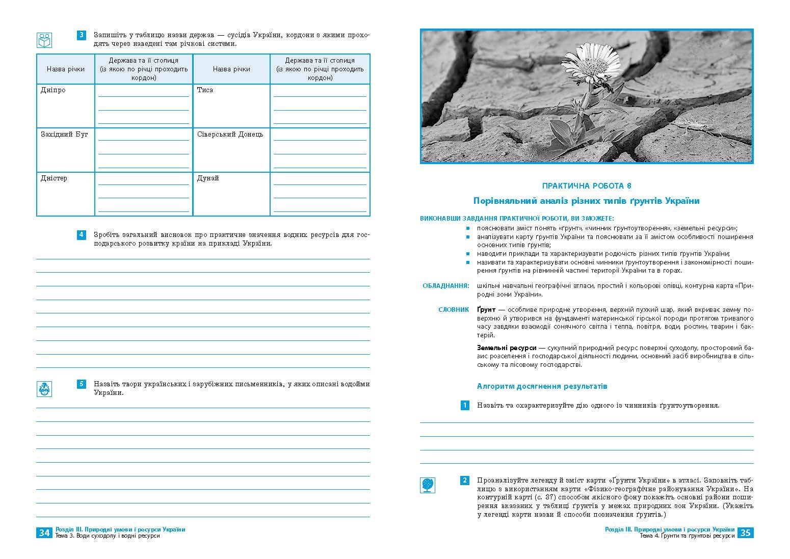 Географія. 8 клас. Практичні роботи С. Куртей, О. Бродовська 2024, фото - 3