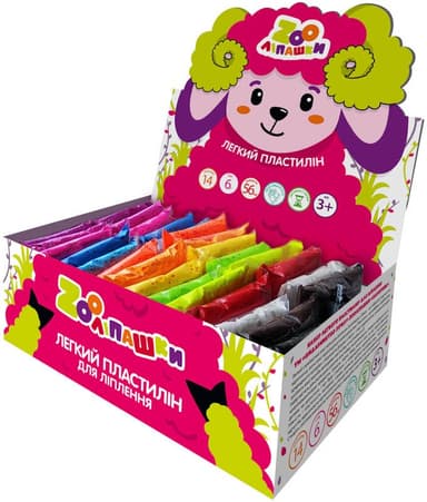 Пластилін легкий ZOOліпашки шоу-бокс Баранчикі   (ПОШТУЧНО)