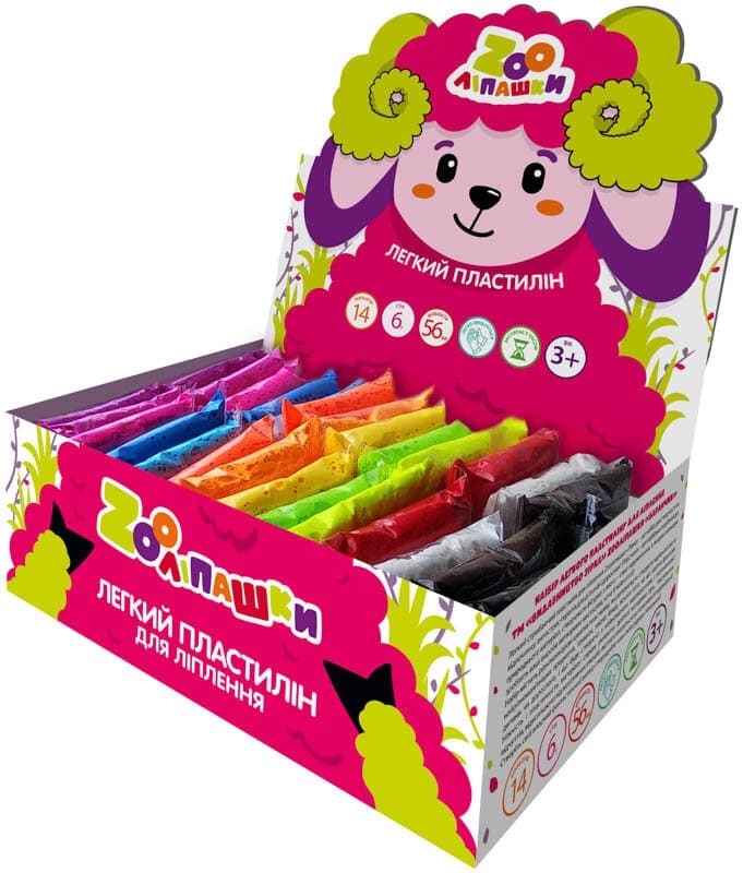 Пластилін легкий ZOOліпашки шоу-бокс Баранчикі   (ПОШТУЧНО), фото - 1