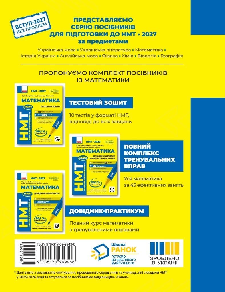 НМТ 2027 Математика. Тестовий зошит, фото - 2