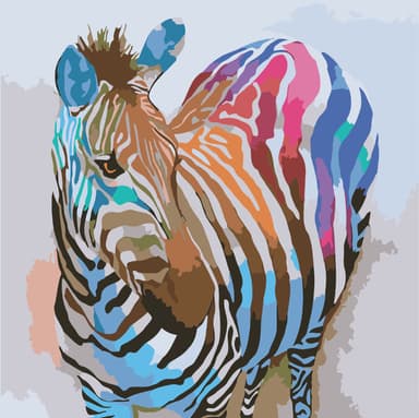 &amp;quot;Зебра поп-арт&amp;quot; 40х40см