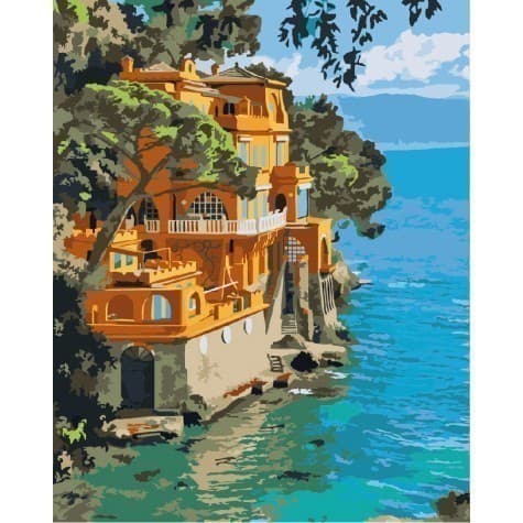 Набір для розпису по номерах. Сільський пейзаж &amp;quot;Мрії про літо&amp;quot; 40*50см, фото - 1