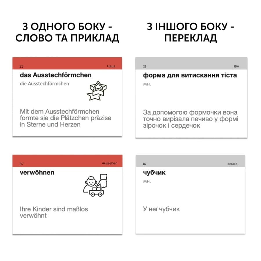 500 карток для вивчення німецької мови. Рівень В2.1, фото - 2