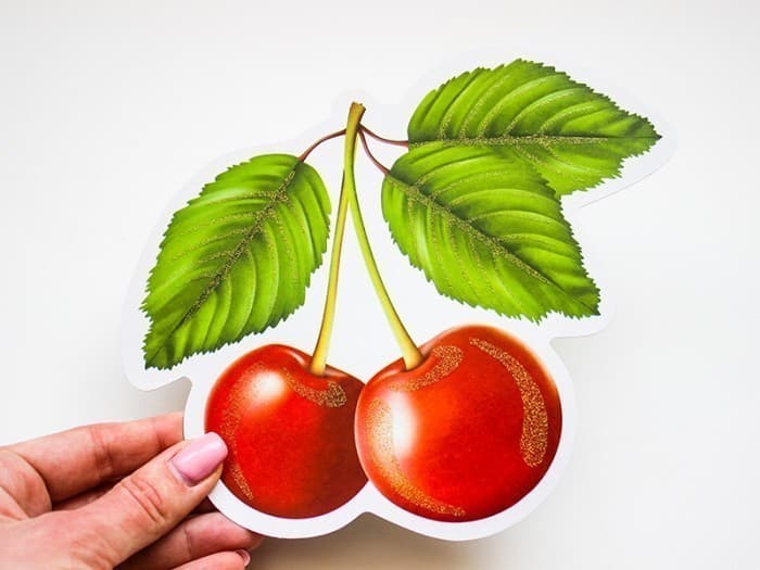 Набір прикрас із блискітками.Фрукти(ред.), фото - 2