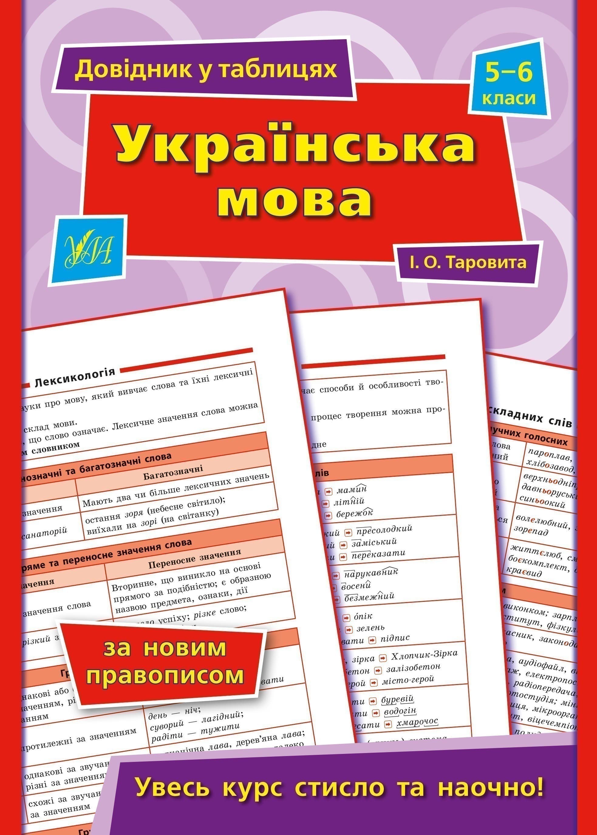 Довідник у таблицях.Українська мова. 5–6 класи, фото - 1