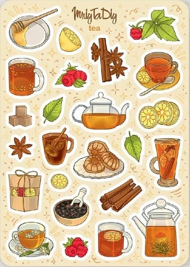 Стікер лист з наклейками &amp;quot;TEA&amp;quot;