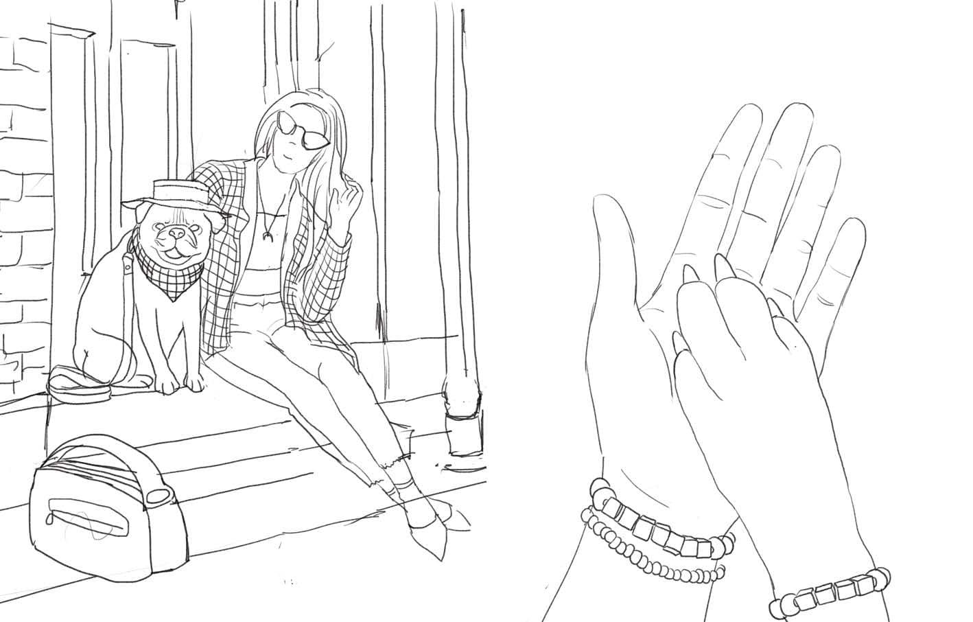 Розмальовка Girls fashion Pets, фото - 3