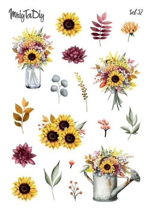 Стікер лист з наклейками Set 52 Соняшники, фото - 1