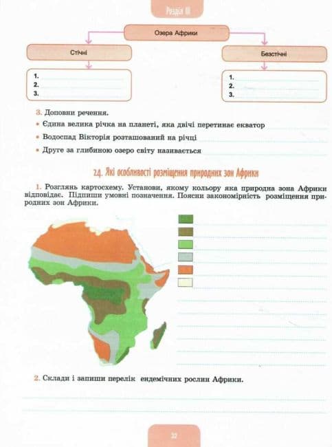 Географія, 7 клас, Робочий зошит та діагностичні роботи (2024) НУШ, фото - 3