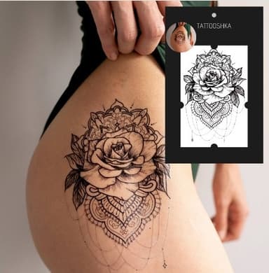 Тату &amp;quot;Вишукана троянда&amp;quot;