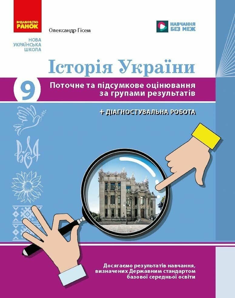 НУШ Історія України. 9 клас. Поточне та підсумкове оцінювання за групами результатів + діагностувальна робота, фото - 1