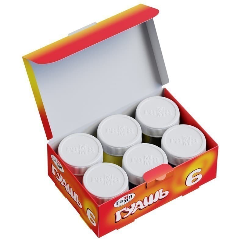 Гуаш МУЛЬТИКИ 20мл 6кол 221030 ГАММА 16, фото - 2