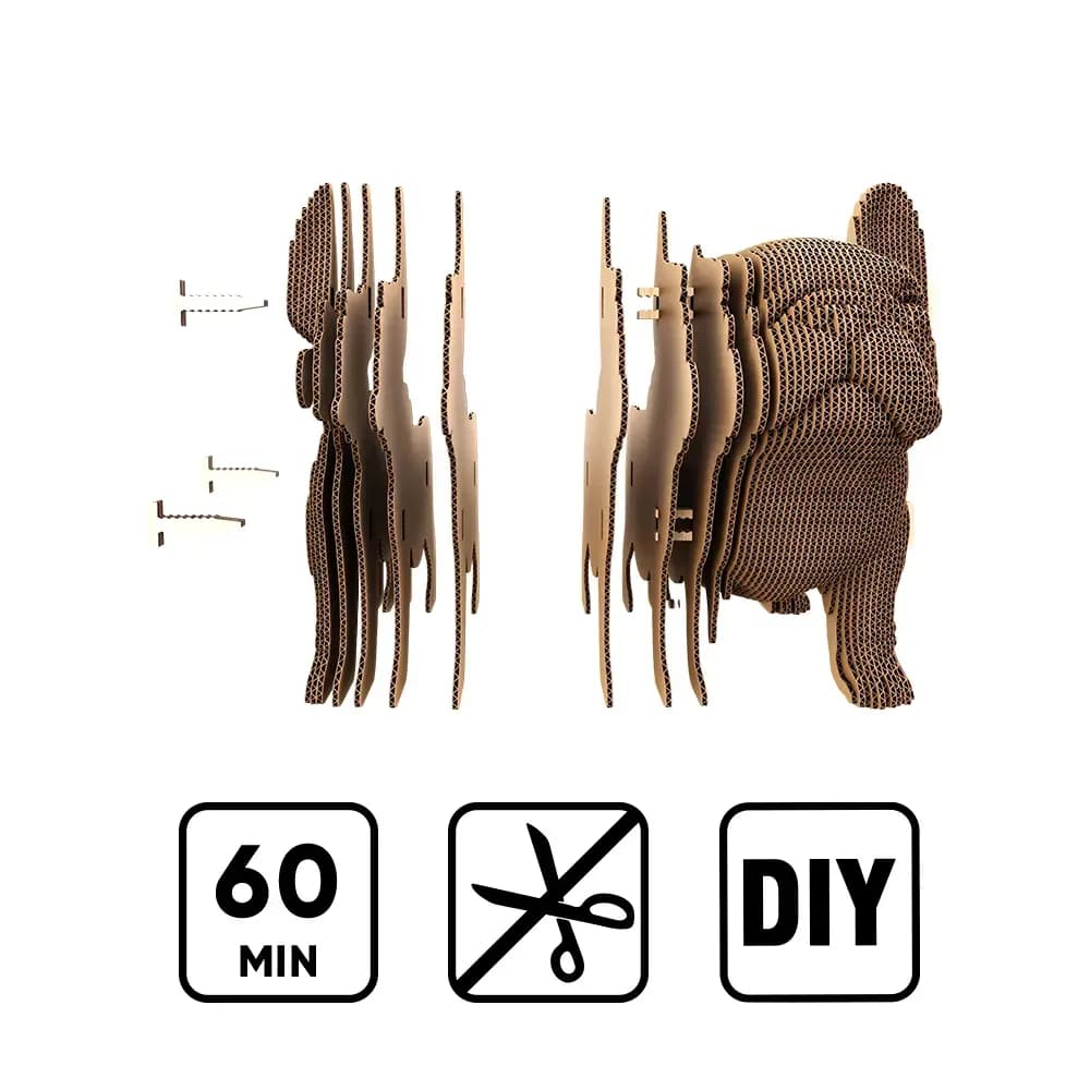 Картонний конструктор "Cartonic 3D Puzzle BULLDOG PUPPY", фото - 3