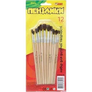 Набір пензлів 12шт ТІКІ Білка 51915-ТК