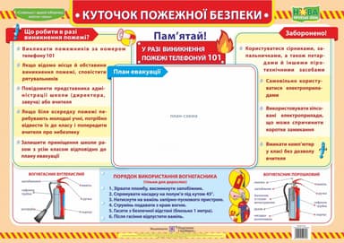 Плакат &amp;quot;Куточок пожежної безпеки&amp;quot; А2