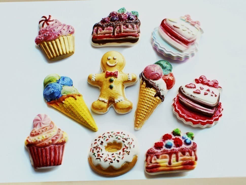 Кондитерська лавка. Гіпсова розмальовка на магнітах, фото - 2