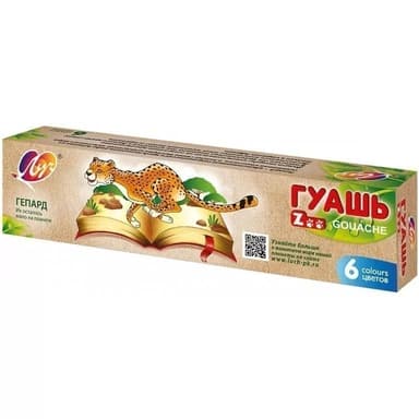 Гуаш Зоо Міні 6 кольорів блок-тара (Рос) Луч 19С1250-08 (4601185007219) (428970)