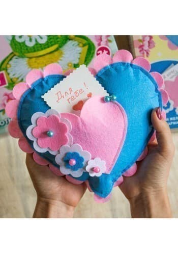Подушка из фетра Сердце, фото - 2