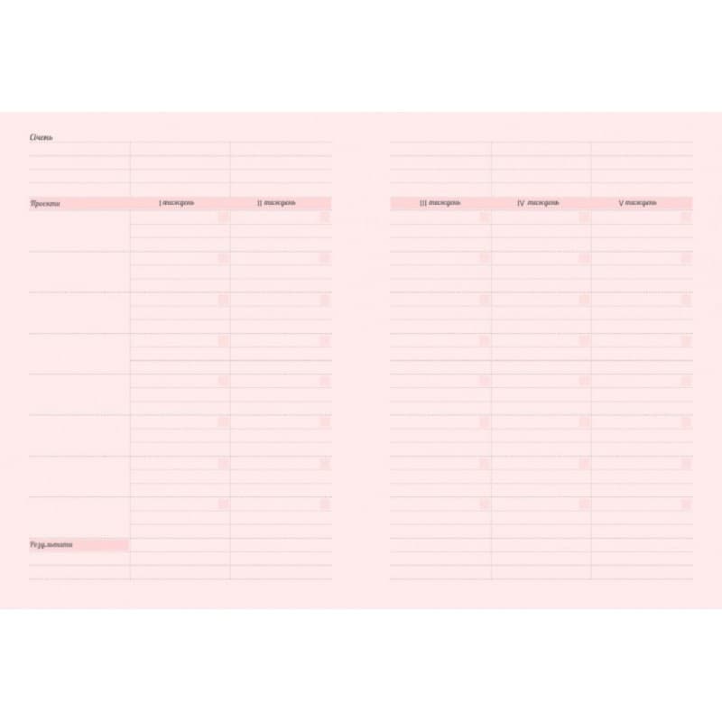 Планер,  датований, сірий/рожевий, 2022, фото - 3