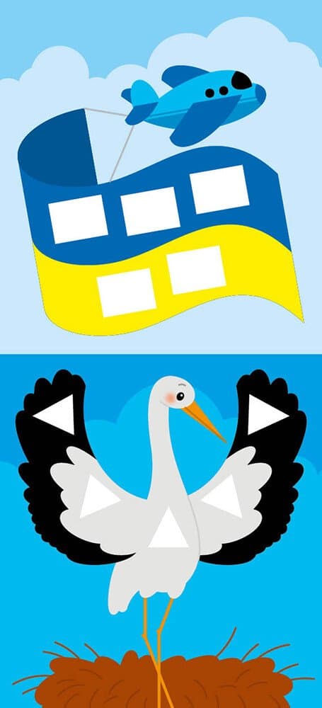 Українські символи. Мозаїка з наліпокм, фото - 2