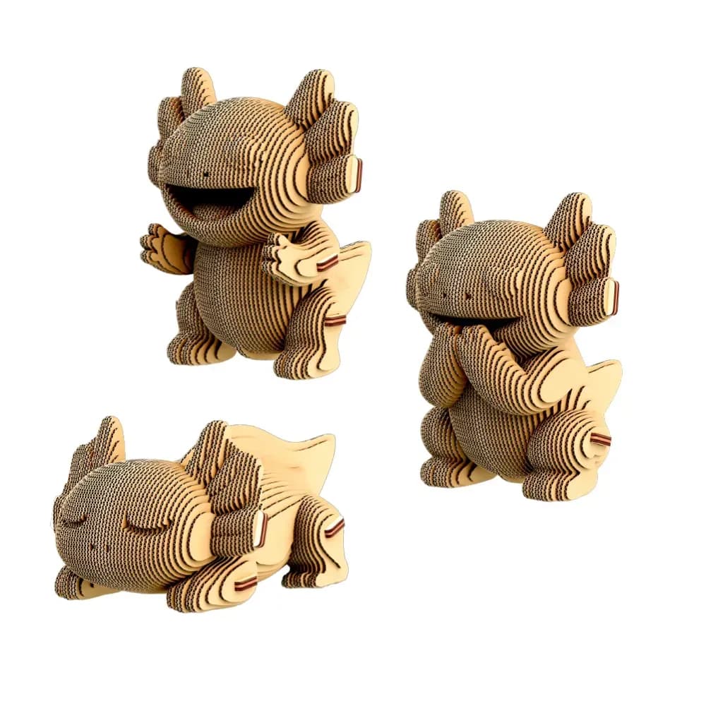 Картонний конструктор "Cartonic 3D Puzzle AXOLOTLS TRIO", фото - 2