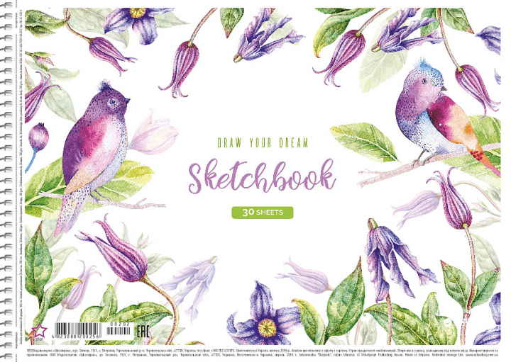 Альбом д/мал Star PB-SC-030-416 30ар А4 100гр спiр УФ лак з перф карт/обкл, фото - 1