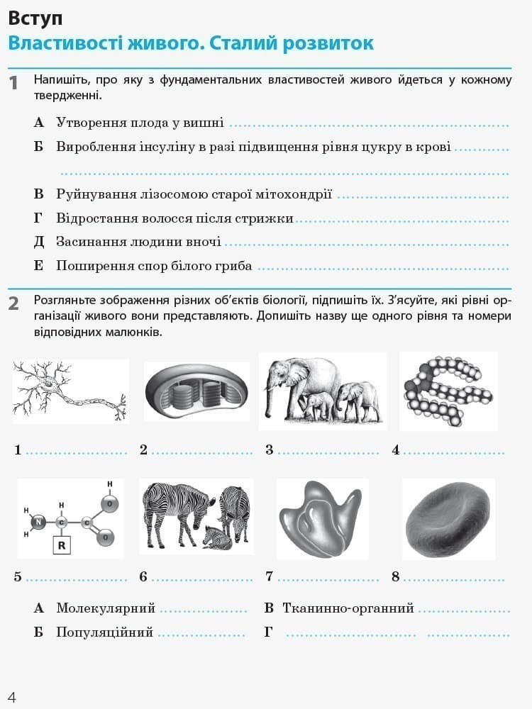 Біологія і екологія 10 клас. Робочий зошит, фото - 3
