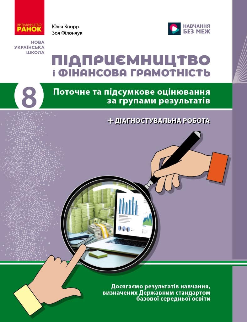 Підприємництво і фінансова грамотність. 8 клас. Поточний та підсумковий контроль за групами результатів, фото - 1