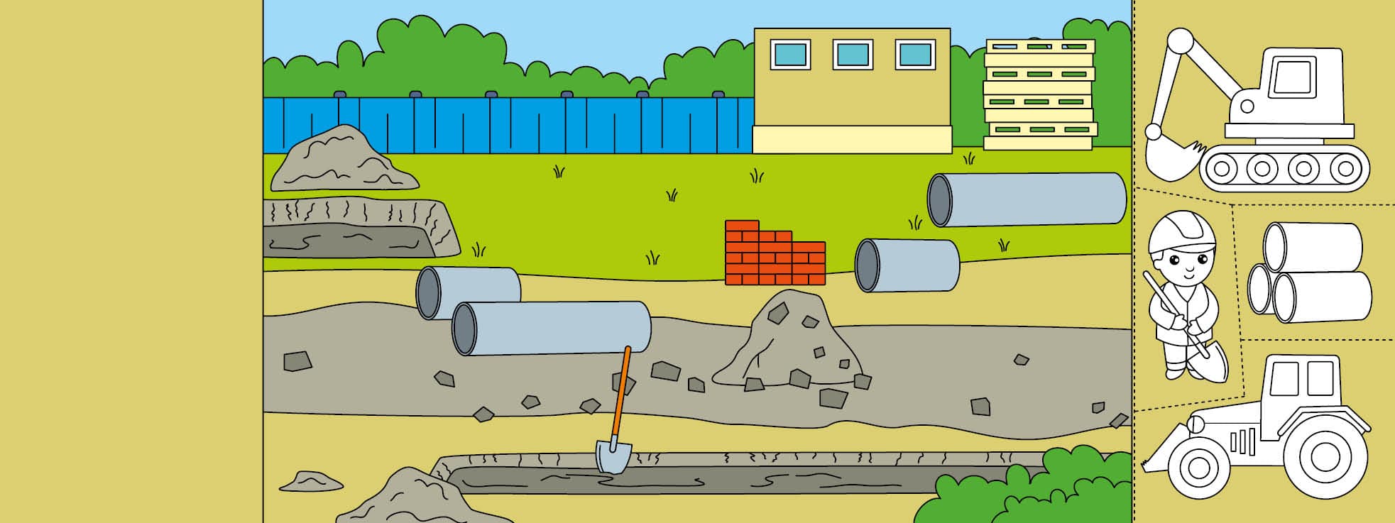 Розфарбовуємо, вирізаємо, клеїмо. Хто будує дім?, фото - 2