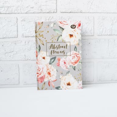 Блокнот &amp;quot;Abstract flowers&amp;quot; grey, A5