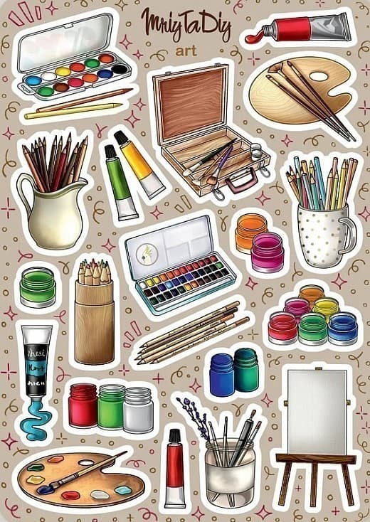 Стікер лист з наклейками &amp;quot;ART&amp;quot;, фото - 1