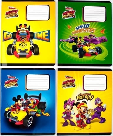 Комплект зошитів скоба 12 арк., клітинка Mickey Mouse (25 шт в комплекті)