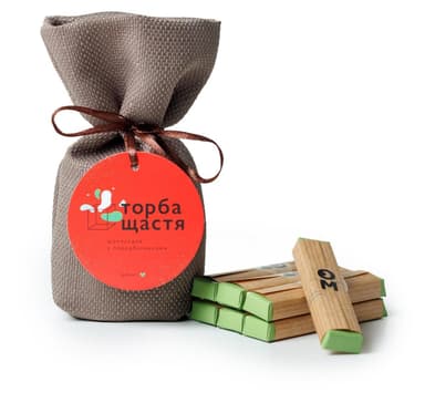 Набір «Торба Щастя» чорний шоколад з нач. солона карамель