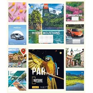 Тетрадь 96 кл карт цветн